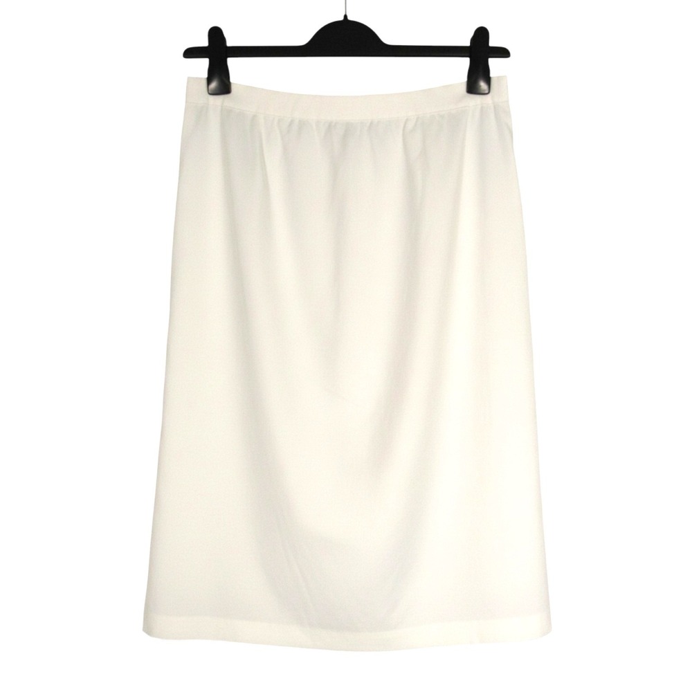 VTG SEAMPRUFE Non-Cling ELASTIC WAIST White ZIP BACK A-Line HALF SLIP Sz XL